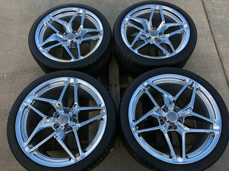 GM C7 ZR1 Chrome Wheel Tire Package for C6 Corvette