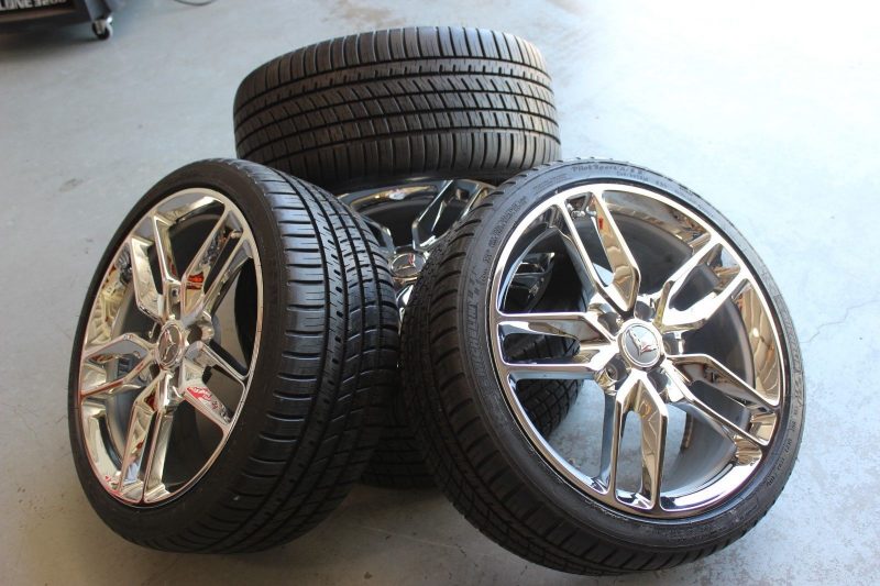 C7 Z51 Chrome Wheel Tire Package for C6 Corvette