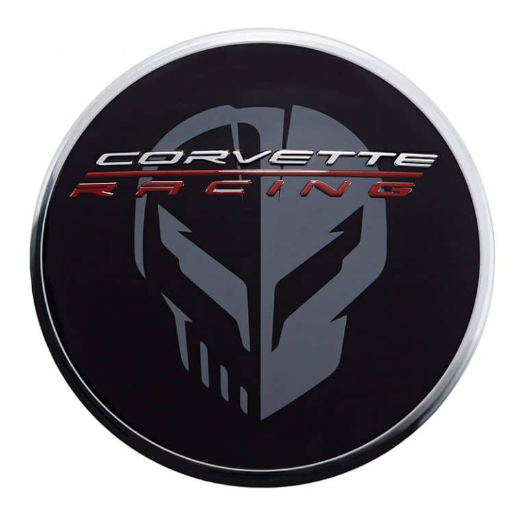 GM C8 Corvette Center Caps - Black w Jake Logo - Corvette Garage